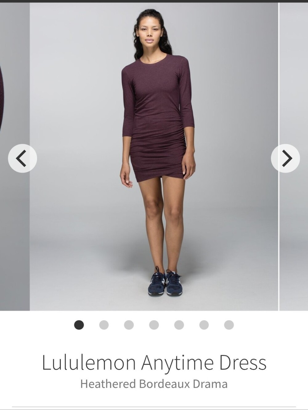 Lululemon Athletica Heathered Bordeaux Mini Dress Small